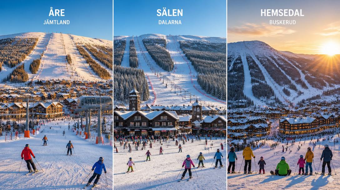 Skidsemester jämförelse: Sälen vs Åre vs Vemdalen - pris, pist, familjevänlighet